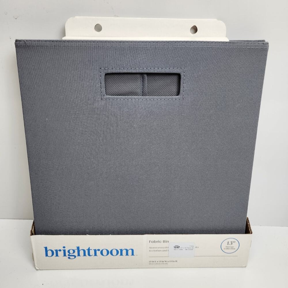 Target Bright Room 13" Dark Gray Fabric Storage Collapsible Cube NEW